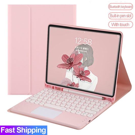 Caso Com Teclado Touchpad Para iPad 9.7 10.2 5th 6th 7th Gen 8ª  9ª 10ª Geração Para Air 2 3 4 5 Pro 9.7 10.5 11 2020 2021 2022 Bluetooth pad Toque  Keyboard