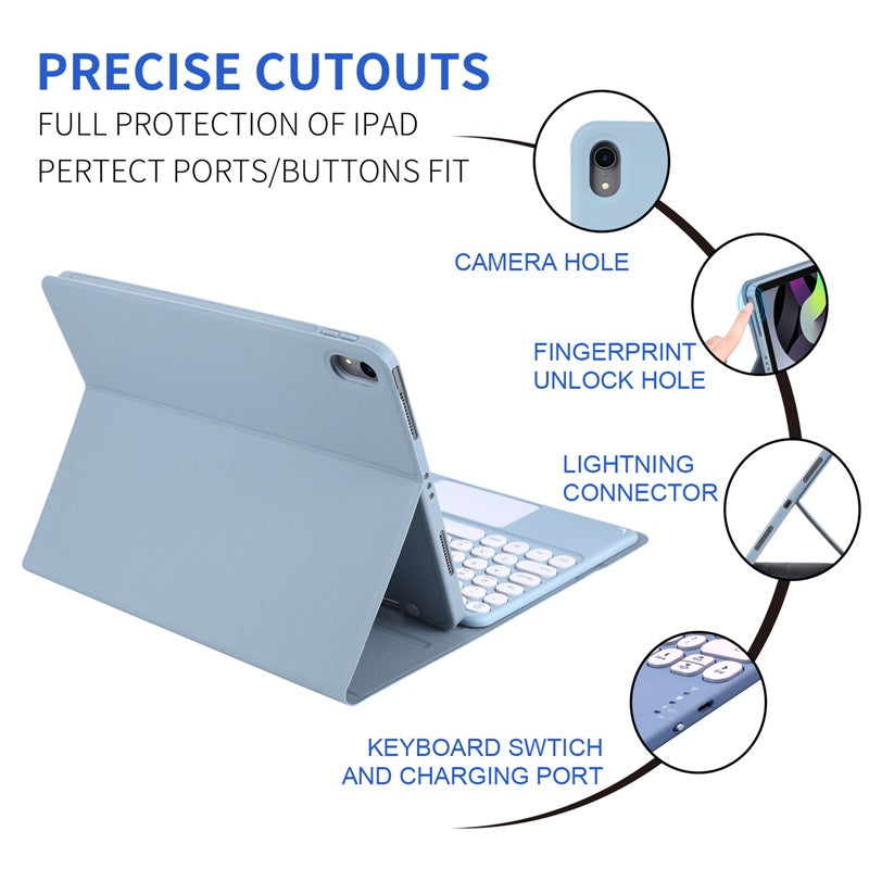 Caso Com Teclado Touchpad Para iPad 9.7 10.2 5th 6th 7th Gen 8ª  9ª 10ª Geração Para Air 2 3 4 5 Pro 9.7 10.5 11 2020 2021 2022 Bluetooth pad Toque  Keyboard