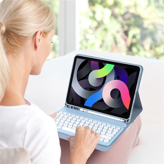 Teclado com Capa para iPad Pro 11 polegadas 2018 2020 2021 2024 Teclado Bluetooth Sem Fio Magnético Destacável Capa de M