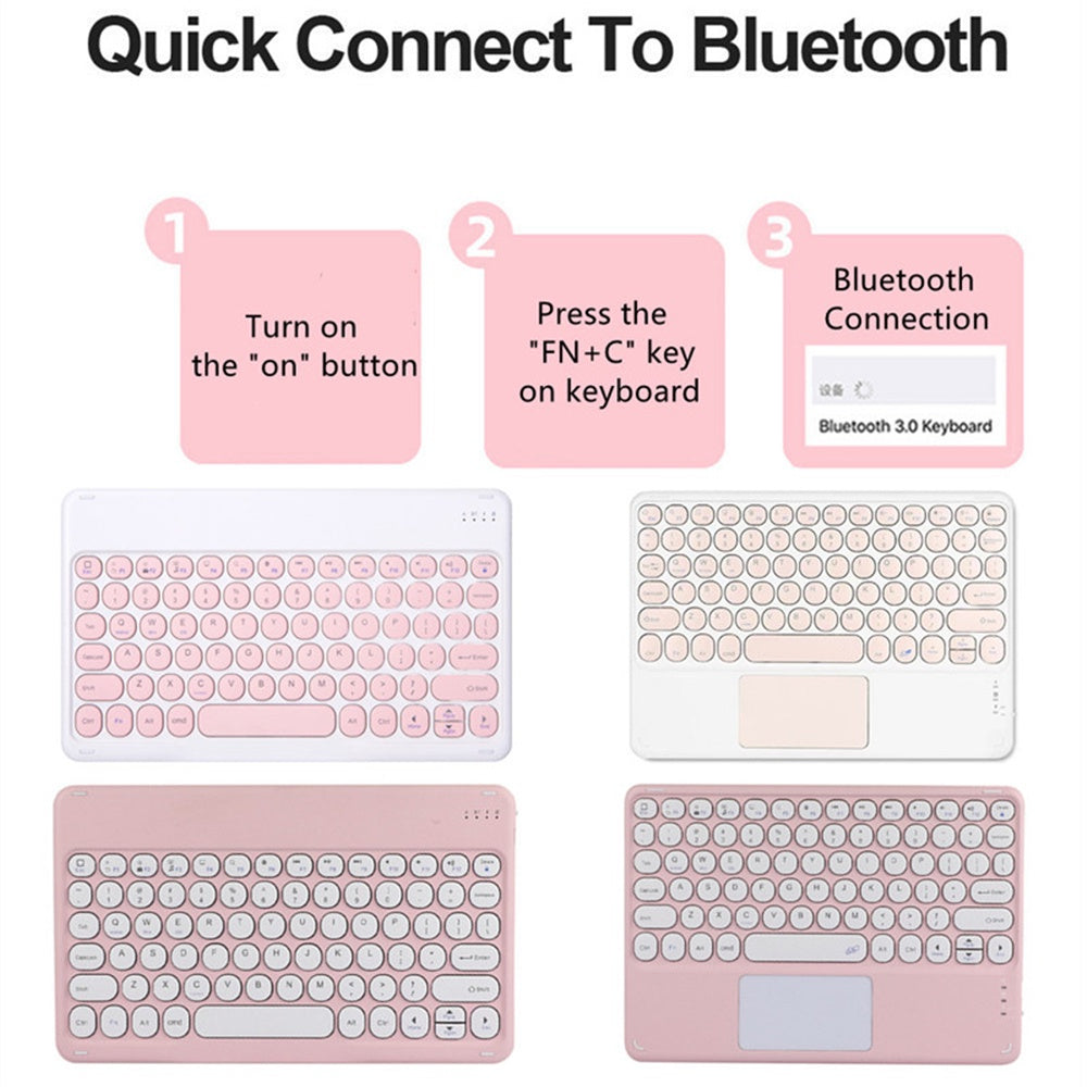 Capa de Teclado e Mouse Bluetooth Sem Fio para Samsung Galaxy Tab S6 Lite 10.4 2020 2022 2024 A7 A8 10.5 S7 S8 11 S7 Plu
