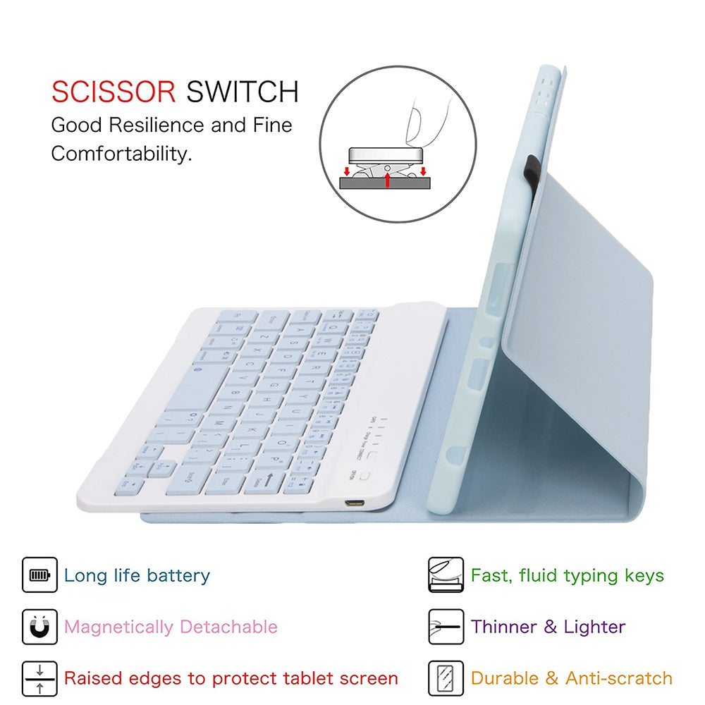 Capa de Teclado Sem Fio para Samsung Galaxy Tab A9 + Plus SM-X210/X216B/X218U Capa de Teclado Bluetooth Destacável Magné