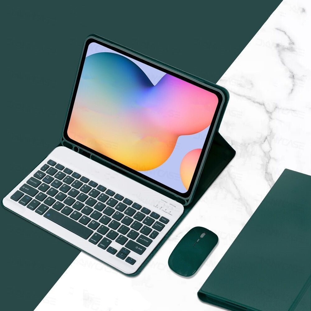 Capa de Teclado para Samsung Galaxy Tab S6 Lite 10.4 2020 2022 2024, Capa de Teclado para S9 FE 10.9 S7 S8 S9 11"A9 + Pl