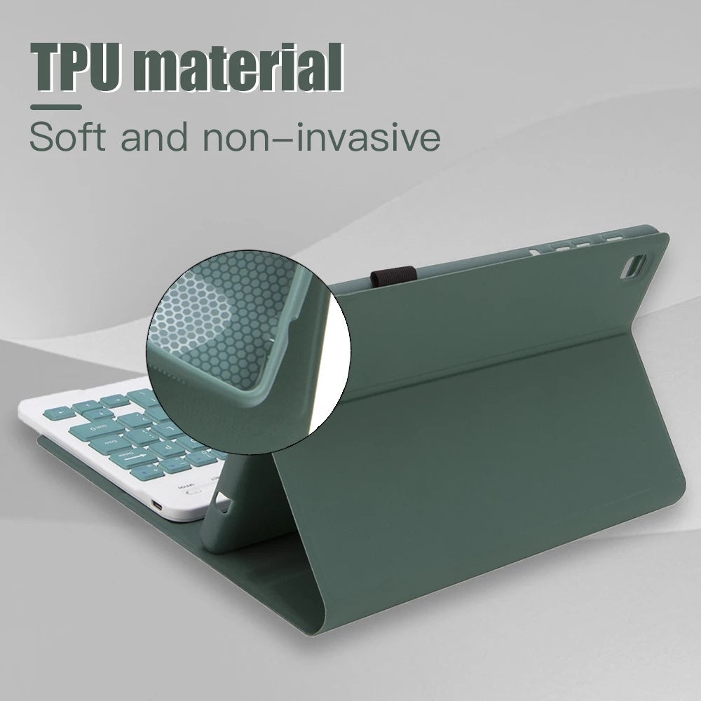 Capa de Teclado Sem Fio para Samsung Galaxy Tab A9 + Plus SM-X210/X216B/X218U Capa de Teclado Bluetooth Destacável Magné