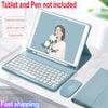 Capa para iPad 9.7'' 5ª 6ª 10.2'' 7ª 8ª 9ª Geração 10.9'' Air 4 5 Pro 9.7 11 para iPad 10ª Geração, teclado redondo com
