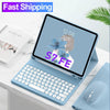Capa de Teclado e Mouse Sem Fio Bluetooth para Samsung Galaxy Tab S7 FE 12.4 2021 SM-T730/735 SM-T733/T736 SM-T739 com C