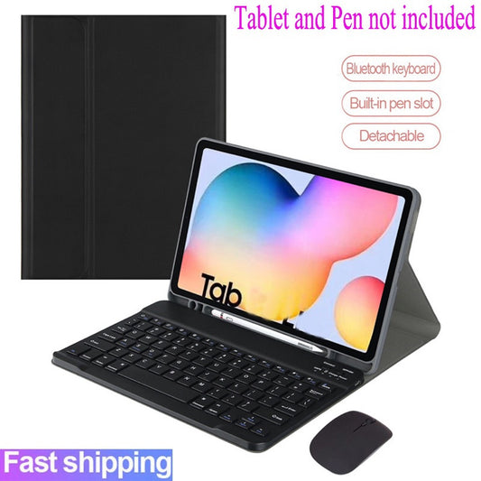Capa Destacável com Teclado para Samsung Galaxy Tab S6 Lite 10.4 2020 2022 2024 A7 A9 + Plus S7 FE S7 plus 12.4 Capa de