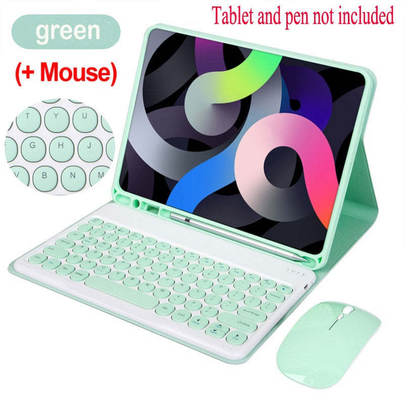 Capa De Teclado Para Samsung Galaxy Tab S6 Lite 10.4 2024 P620 2022 2020 A7 A8 A9 Plus S9 S9 FE Sem Fio Bluetooth mouse