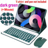 Capa De Teclado Para Samsung Galaxy Tab S6 Lite 10.4 2024 P620 2022 2020 A7 A8 A9 Plus S9 S9 FE Sem Fio Bluetooth mouse