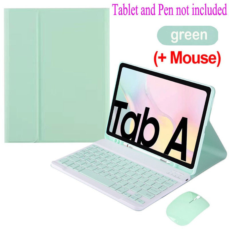 Caso Galaxy Tab S7 FE Com Teclado Para Samsung Galaxy Tab S7 FE 12.4 2021 SM-733 SM-736 Sem Fio Teclado Bluetooth Mouse