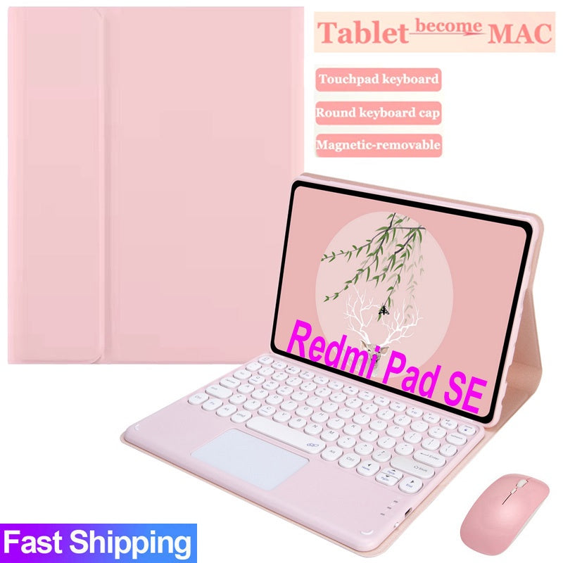 Capa de Teclado Redmi Pad SE para Xiaomi Redmi SE Pad 11" 2023 Redmi Pad 10.61 2022 Magnética Destacável Sem Fio Bluetoo