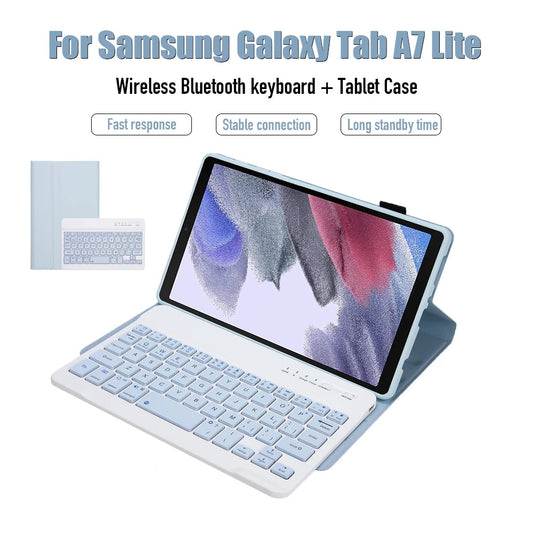 Capa de Teclado Sem Fio para Samsung Galaxy Tab A9 + Plus SM-X210/X216B/X218U Capa de Teclado Bluetooth Destacável Magné