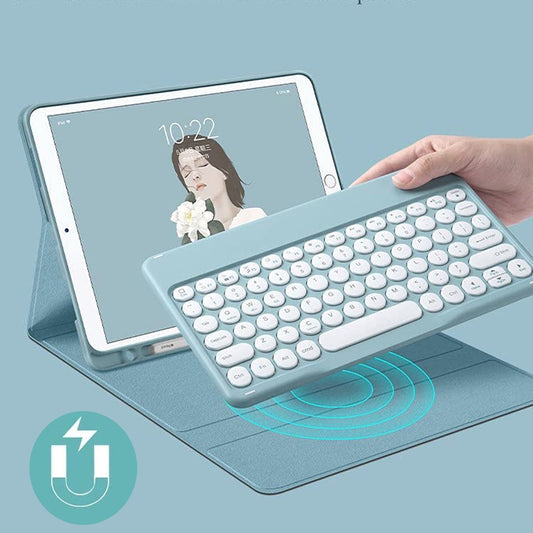Capa de Teclado e Mouse Sem Fio Bluetooth para Samsung Galaxy Tab S7 FE 12.4 2021 SM-T730/735 SM-T733/T736 SM-T739 com C