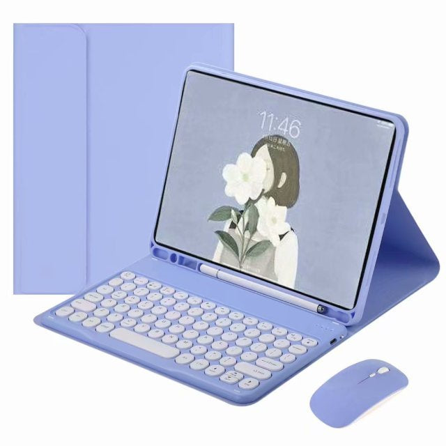 Capa com Teclado Bluetooth para iPad Air 4 5 10.9 "2022 iPad 10 Pro 11 9.7 10.5 Air 3 iPad 7ª 8ª Geração Sem Fio Capa de