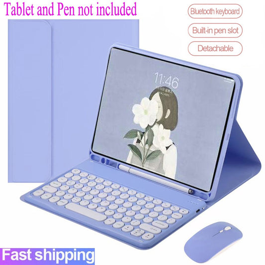 Capa Destacável para Samsung Galaxy Tab S6 Lite 10.4 A7 A9 A9+ Plus S7 S8 S7 FE S9 Fe S9 FE + Capa de Couro Magnética De