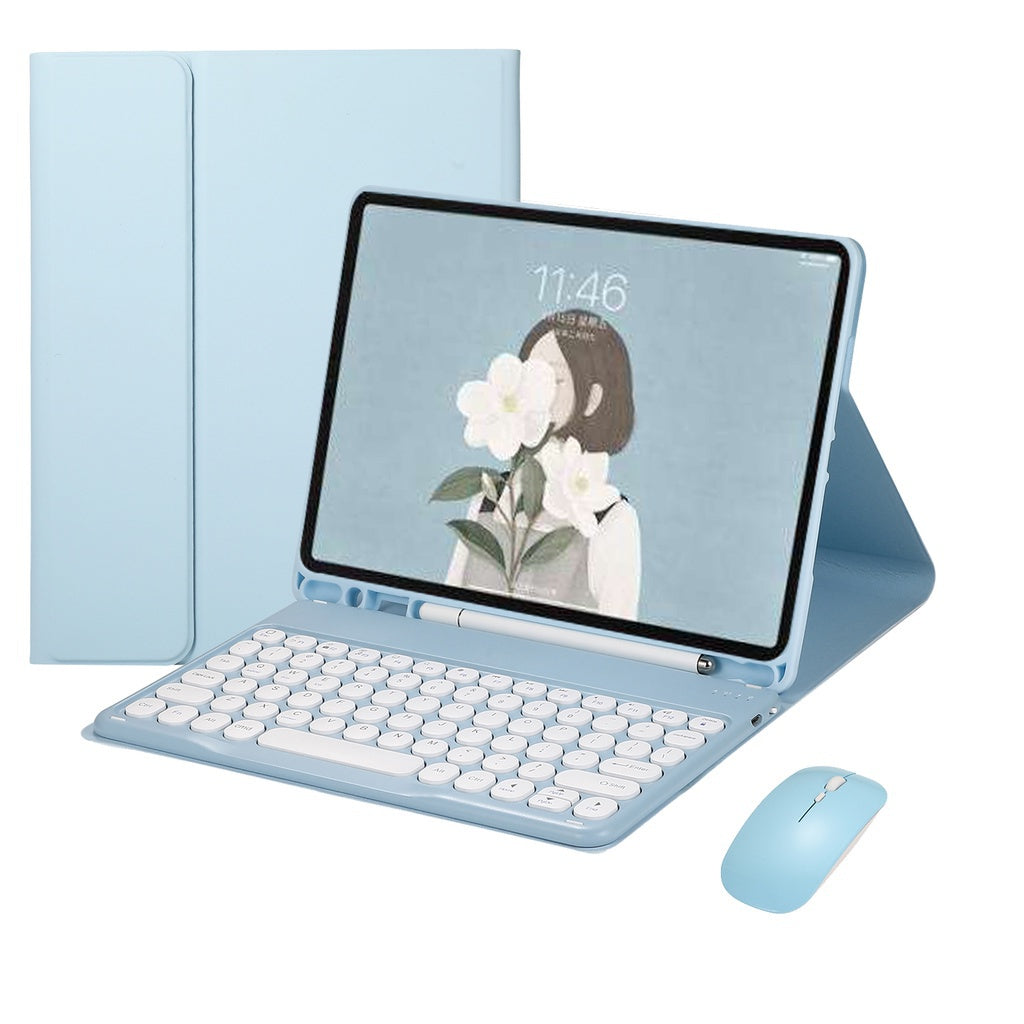 Teclado e mouse sem fio Bluetooth para Samsung Galaxy Tab A8 10,5 polegadas 2021 2022 Compatível com SM-X200 SM-X205 X20