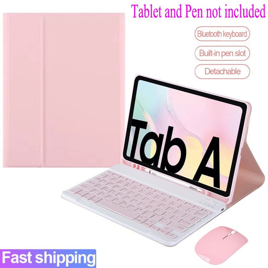 Capa de teclado Galaxy Tab S7 fe para Samsung Galaxy Tab S6 Lite A7 S7 S7 Plus, capa de teclado e mouse Bluetooth magnét