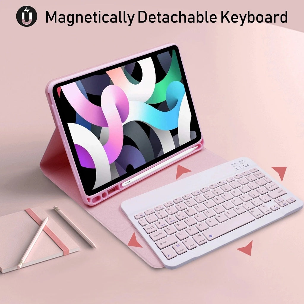 Capa com Teclado para iPad 10 10.9" 2022 Air 5 Air 4 Pro 11 10.5 9.7 Capa de Teclado Bluetooth para iPad 7ª 8ª 9ª Geraçã