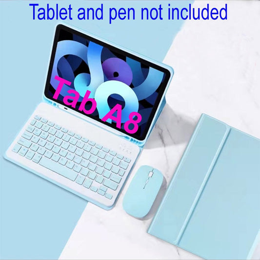 Capa de teclado Galaxy Tab A8 para Samsung Galaxy Tab A8 LTE 10.5 ''2022 SM-X200 SM-X205 A9 Plus 11 S9 FE 10.9 sem fio B