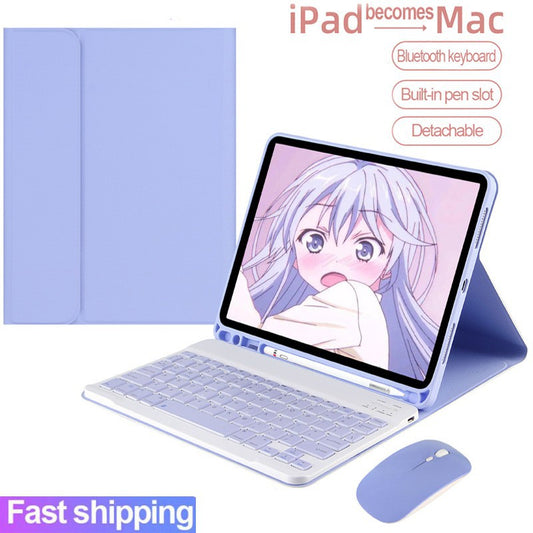 Capa Do Teclado Para iPad 9.7 10.2 5a 6a 7a 8a 9a Geração 10a 10.9‘’ Air 3 4 5 11 2024 Pro 11 mouse Sem Fio Bluetooth