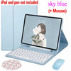 Capa para iPad Air 2 3 4 5 Pro 11 2021 2022 Mini 4 5 6 com Teclado Bluetooth Sem Fio Magnético Destacável e Mouse Capa p