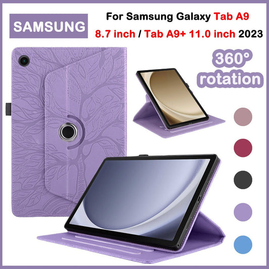 Capa de Suporte Fashion 360 para Samsung Galaxy Tab A9 8.7'' 2023 SM-X110 X115 °   Capa de Tablet Rotativa para Tab A9+