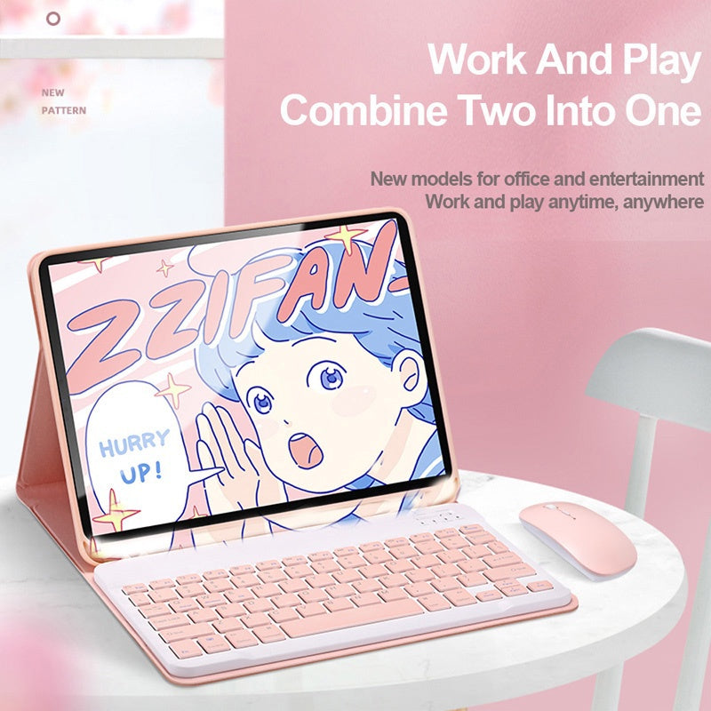 Teclado para Samsung Galaxy Tab A9 8.7 ''SM-X110/-x115 Capa de Teclado e Mouse Sem Fio Bluetooth Removível Magnético par