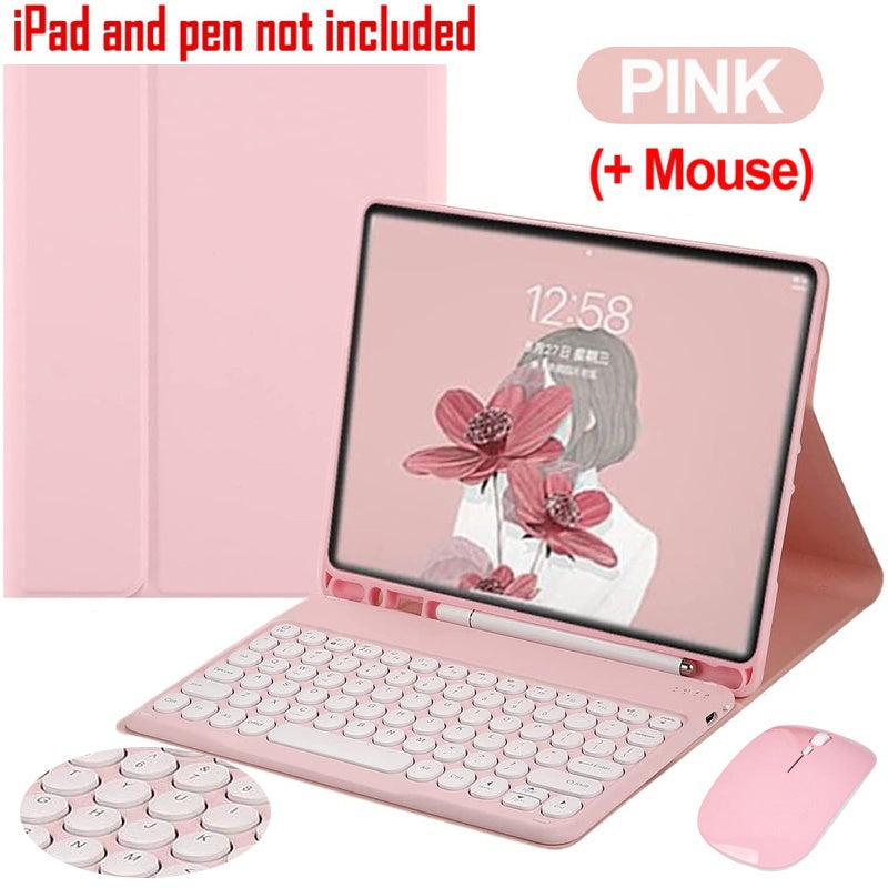 Capa para iPad Air 2 3 4 5 Pro 11 2021 2022 Mini 4 5 6 com Teclado Bluetooth Sem Fio Magnético Destacável e Mouse Capa p
