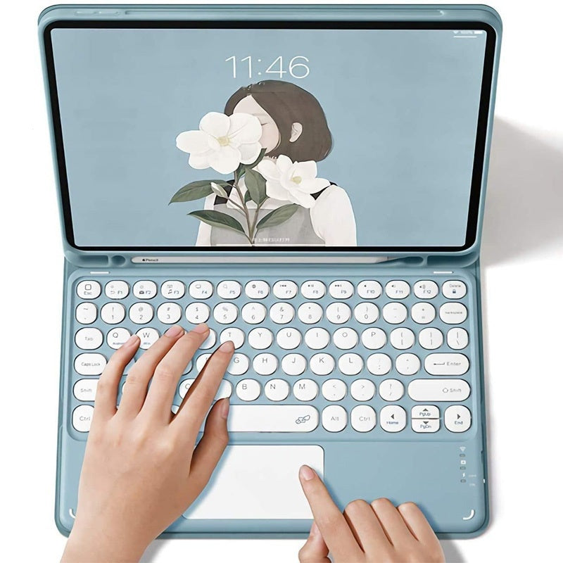 Capa de teclado com touchpad magnético removível para Samsung Galaxy Tab S9 FE 10.9'' 2023 SM-X510 SM-X516, capa de tecl