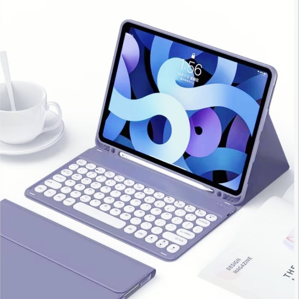 Capa com Teclado Bluetooth para iPad Air 4 5 10.9 "2022 iPad 10 Pro 11 9.7 10.5 Air 3 iPad 7ª 8ª Geração Sem Fio Capa de