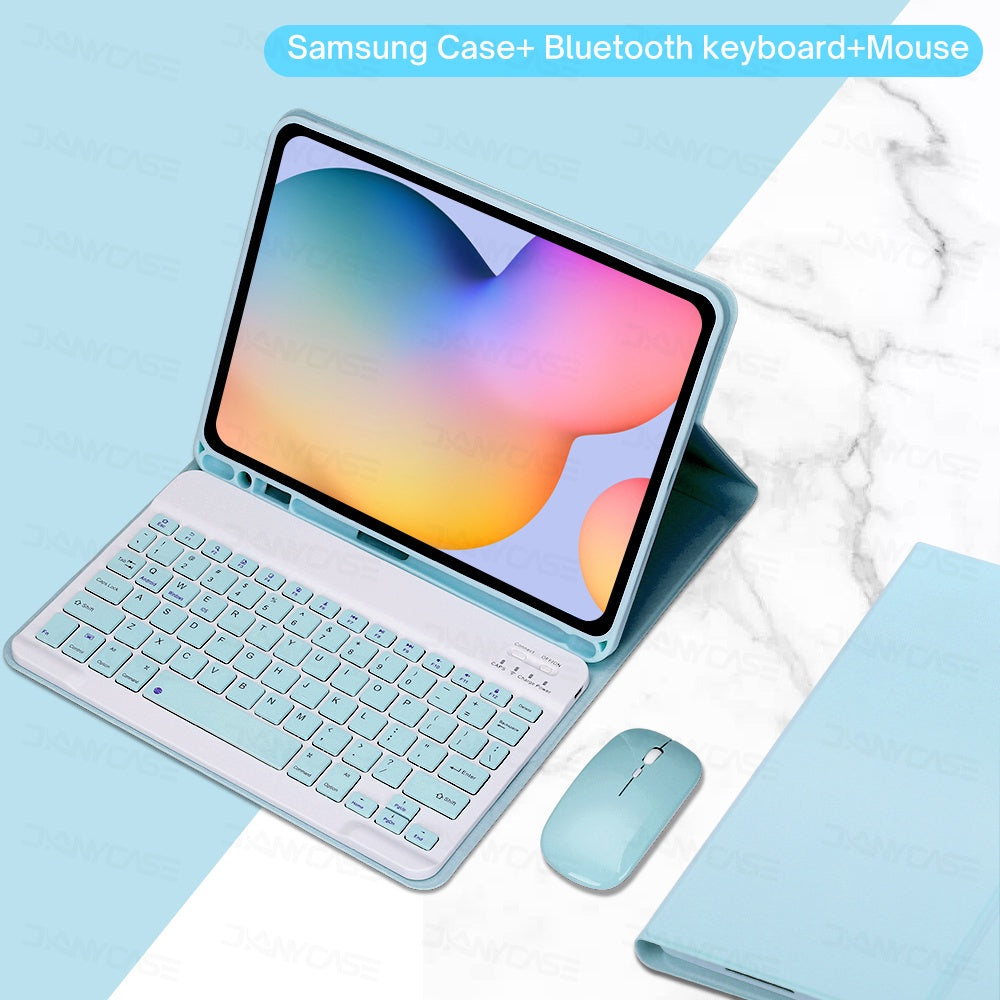 Capa de Teclado para Samsung Galaxy Tab A7 10.4 Sm-T500 T505 A8 10.5 SM-X200 / X205/ X207 A9 + Plus 11 polegadas Capa de