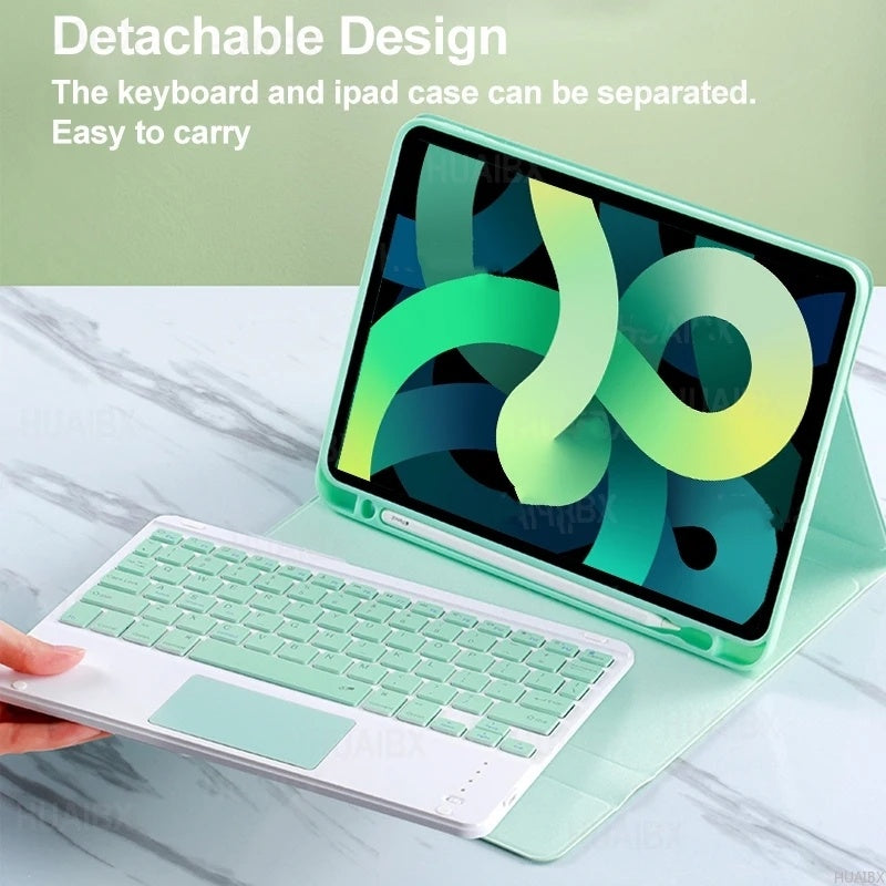 Capa para iPad 10 2022 10.9" Air 5 4 Pro 10.5 11 9.7 iPad 7ª 8ª 9ª Geração 10.2" Capa Magnética Bluetooth Touchpad Tecla