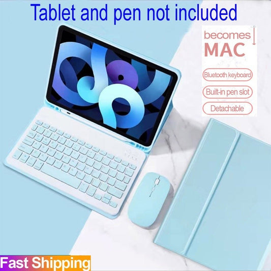 Teclado e Mouse Bluetooth sem fio para Samsung Galaxy Tab A9 2023 8,7 polegadas SM-X110 X115 A9 Plus 11 polegadas SM-X21