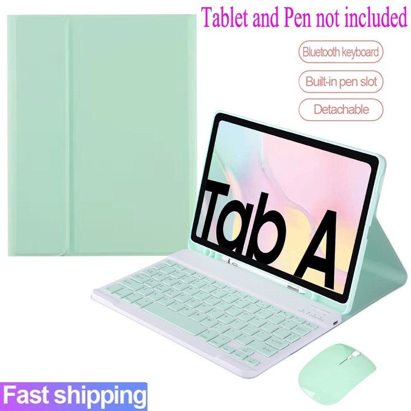 Capa de teclado e mouse sem fio Bluetooth para tablet Samsung Galaxy Tab A7 10.4'' SM-T500 / T505 A8 10.5'' SM-X200/X205