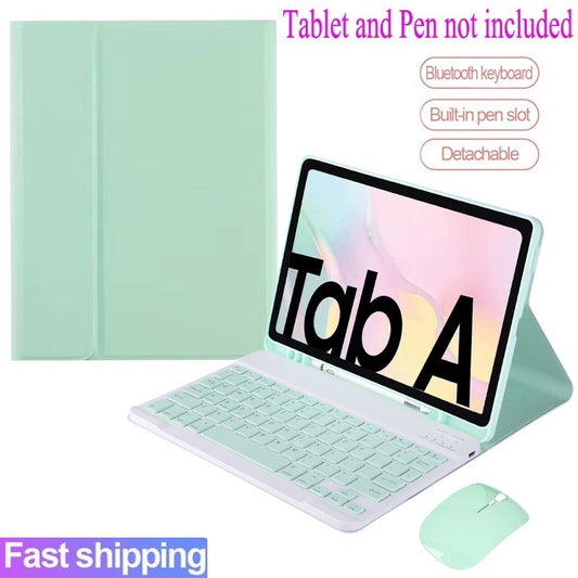 Capa de teclado e mouse sem fio Bluetooth para tablet Samsung Galaxy Tab A7 10.4'' SM-T500 / T505 A8 10.5'' SM-X200/X205
