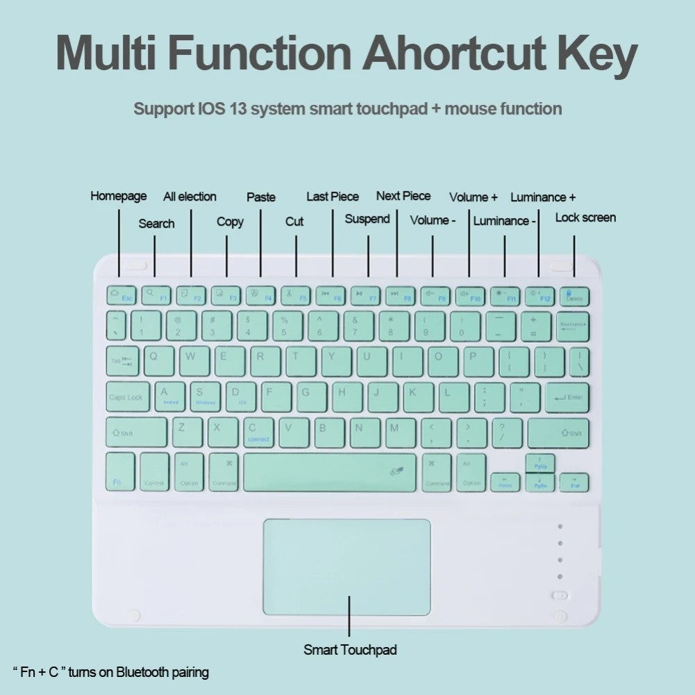 Capa de Teclado com Touchpad para Redmi Pad SE 11 Polegadas 2023 10.61 Polegadas 2022 para Xiaomi Pad 6/6 Pro 11 Polegad