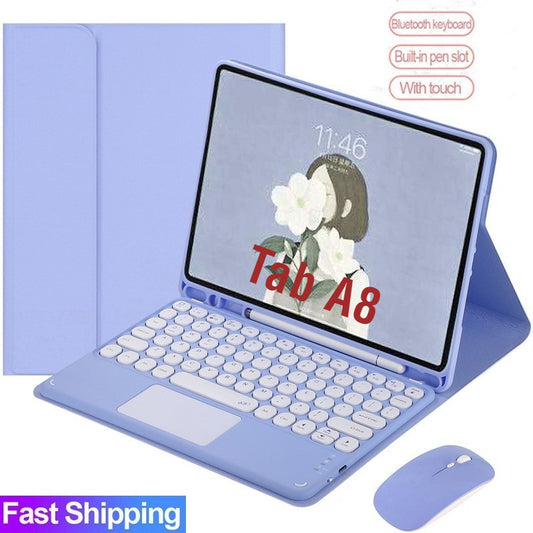 Capa de teclado para Samsung Galaxy Tab A8 10.5 2022 SM-X200 SM-X205 A7 10.4 ''SM-T500/T505 A9 + Plus 11, magnética, des