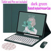 Capa de teclado e mouse sem fio Bluetooth para tablet Samsung Galaxy Tab A7 10.4'' SM-T500 / T505 A8 10.5'' SM-X200/X205