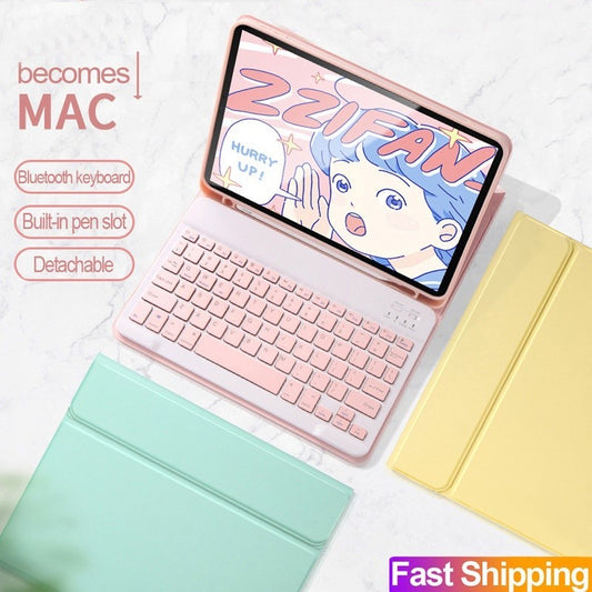Capa de Teclado para Samsung Galaxy Tab A7 10.4 Sm-T500 T505 A8 10.5 SM-X200 / X205/ X207 A9 + Plus 11 polegadas Capa de