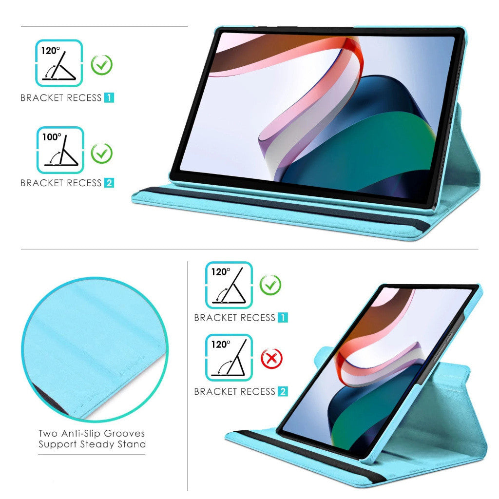Redmi Pad SE 11 Case 360 Rotating Tablet Funda Flip Cover de couro PU para Xiaomi Mi Pad 6 5 Pro 11 polegadas