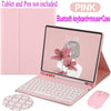 Capa de teclado e mouse sem fio Bluetooth para tablet Samsung Galaxy Tab A7 10.4'' SM-T500 / T505 A8 10.5'' SM-X200/X205