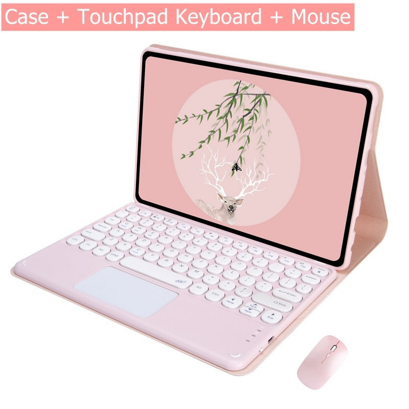Capa Com Teclado Touchpad Para Xiaomi Redmi Pad SE 11 Polegadas 2023 Sem Fio Bluetooth Mouse De Couro Magnético