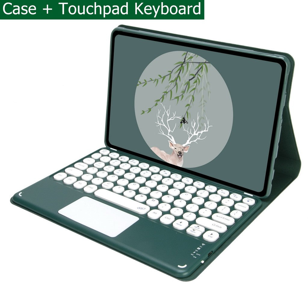 Capa Com Teclado Touchpad Para Xiaomi Redmi Pad SE 11 Polegadas 2023 Sem Fio Bluetooth Mouse De Couro Magnético