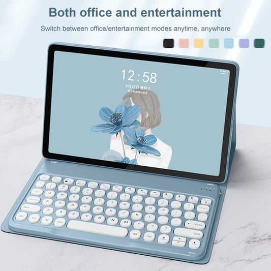 Capa Com Teclado Para Xiaomi Redmi Pad SE 4G 8.7 Polegadas 2024 Sem Fio Bluetooth Mouse Suporte De Couro Magnético