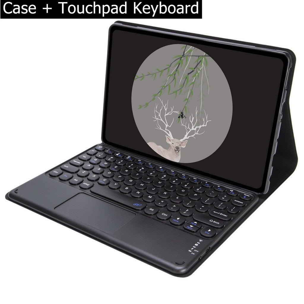 Capa Com Teclado Touchpad Para Xiaomi Redmi Pad SE 11 Polegadas 2023 Sem Fio Bluetooth Mouse De Couro Magnético