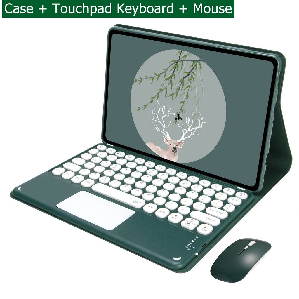 Capa Com Teclado Touchpad Para Xiaomi Redmi Pad SE 11 Polegadas 2023 Sem Fio Bluetooth Mouse De Couro Magnético