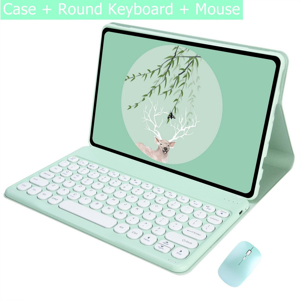 Capa Com Teclado Touchpad Para Xiaomi Redmi Pad SE 11 Polegadas 2023 Sem Fio Bluetooth Mouse De Couro Magnético