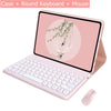 Capa Com Teclado Para Xiaomi Redmi Pad SE 4G 8.7 Polegadas 2024 Sem Fio Bluetooth Mouse Suporte De Couro Magnético