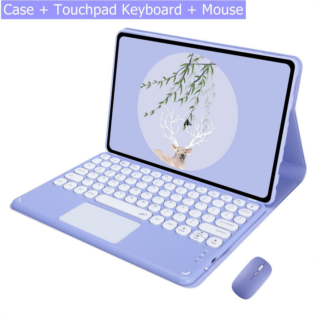 Capa Com Teclado Touchpad Para Xiaomi Redmi Pad SE 11 Polegadas 2023 Sem Fio Bluetooth Mouse De Couro Magnético