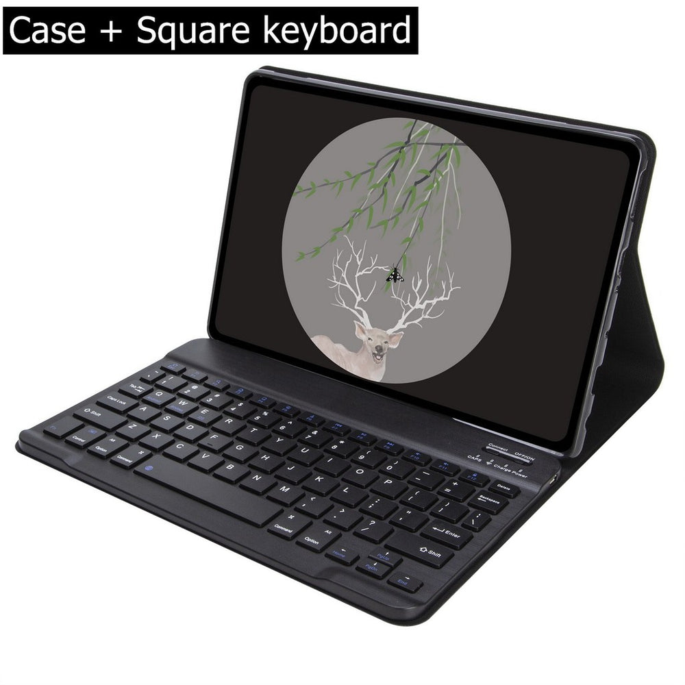 Capa Com Teclado Para Xiaomi Redmi Pad SE 4G 8.7 Polegadas 2024 Sem Fio Bluetooth Mouse Suporte De Couro Magnético