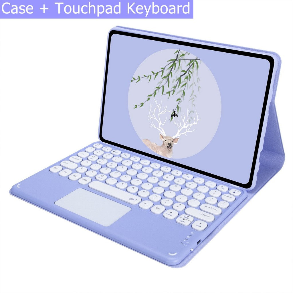 Capa Com Teclado Touchpad Para Xiaomi Redmi Pad SE 11 Polegadas 2023 Sem Fio Bluetooth Mouse De Couro Magnético